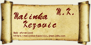 Malinka Kezović vizit kartica